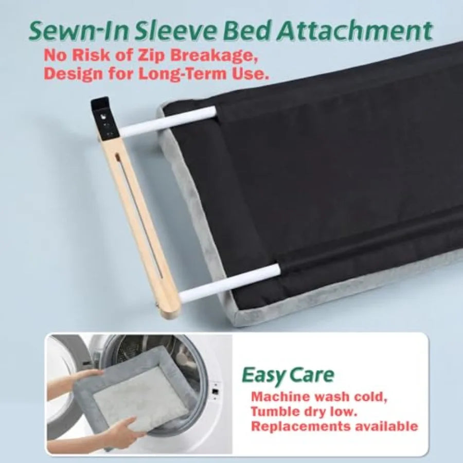 Showlu Cat Window Perch with orthopedic hardwood hammock and bolster, providing a cozy spot for cats to rest and observe.