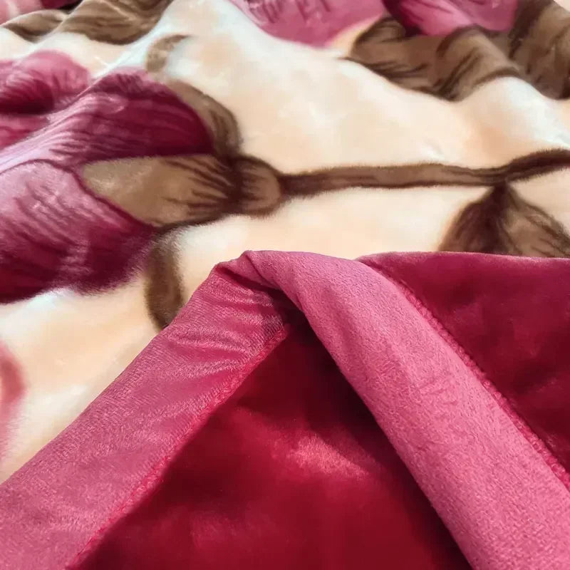 Raschel Mink Double Layer Winter Thick Plush Blanket For Bed Soft Warm Fluffy Throw Blankets 150x200cm Thicken Fleece Quilts