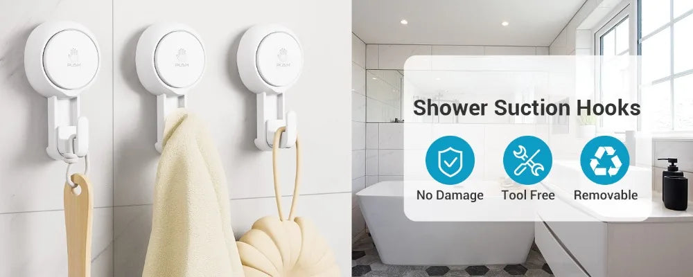 Wall-mounted storage hooks by Showlu Smart General, sturdy metal hooks for organizing and hanging items on walls.