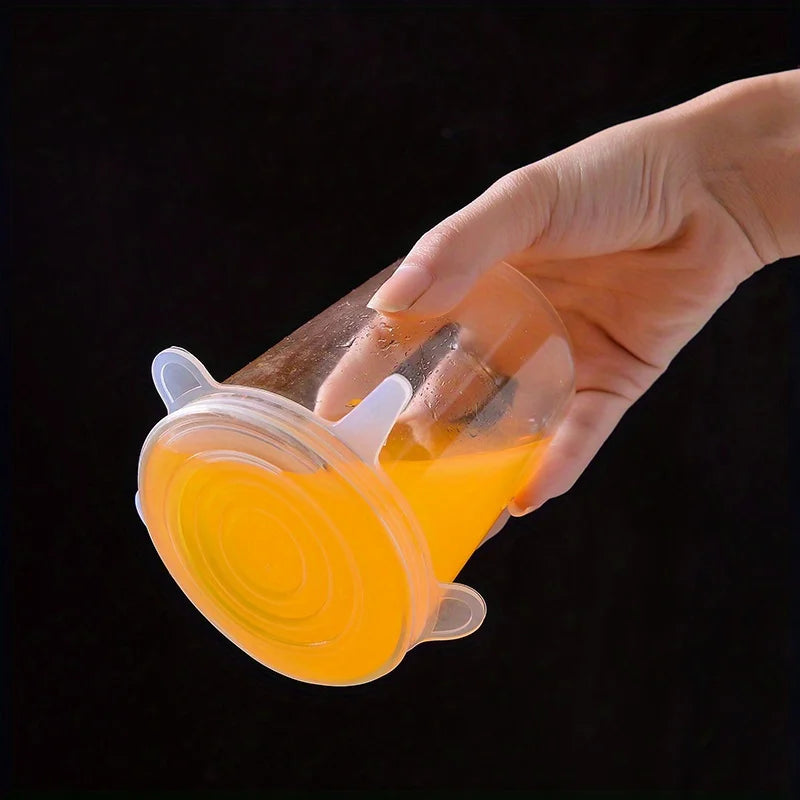 Showlu Smart General silicone stretch lids fitting various bowl sizes, showcasing flexible, reusable food storage covers.