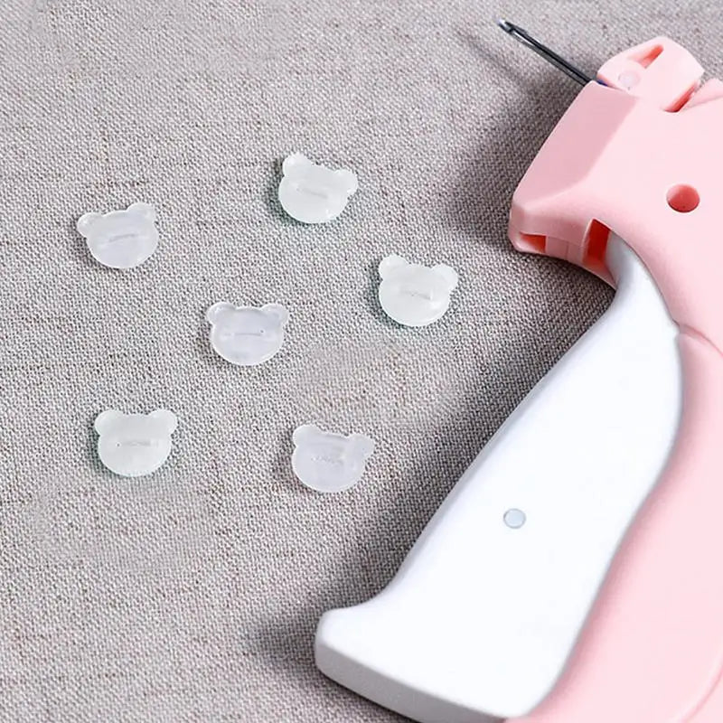 Compact Showlu Portable Mini Sewing Machine for quick clothing repairs, featuring a lightweight design and easy-to-use functionality.