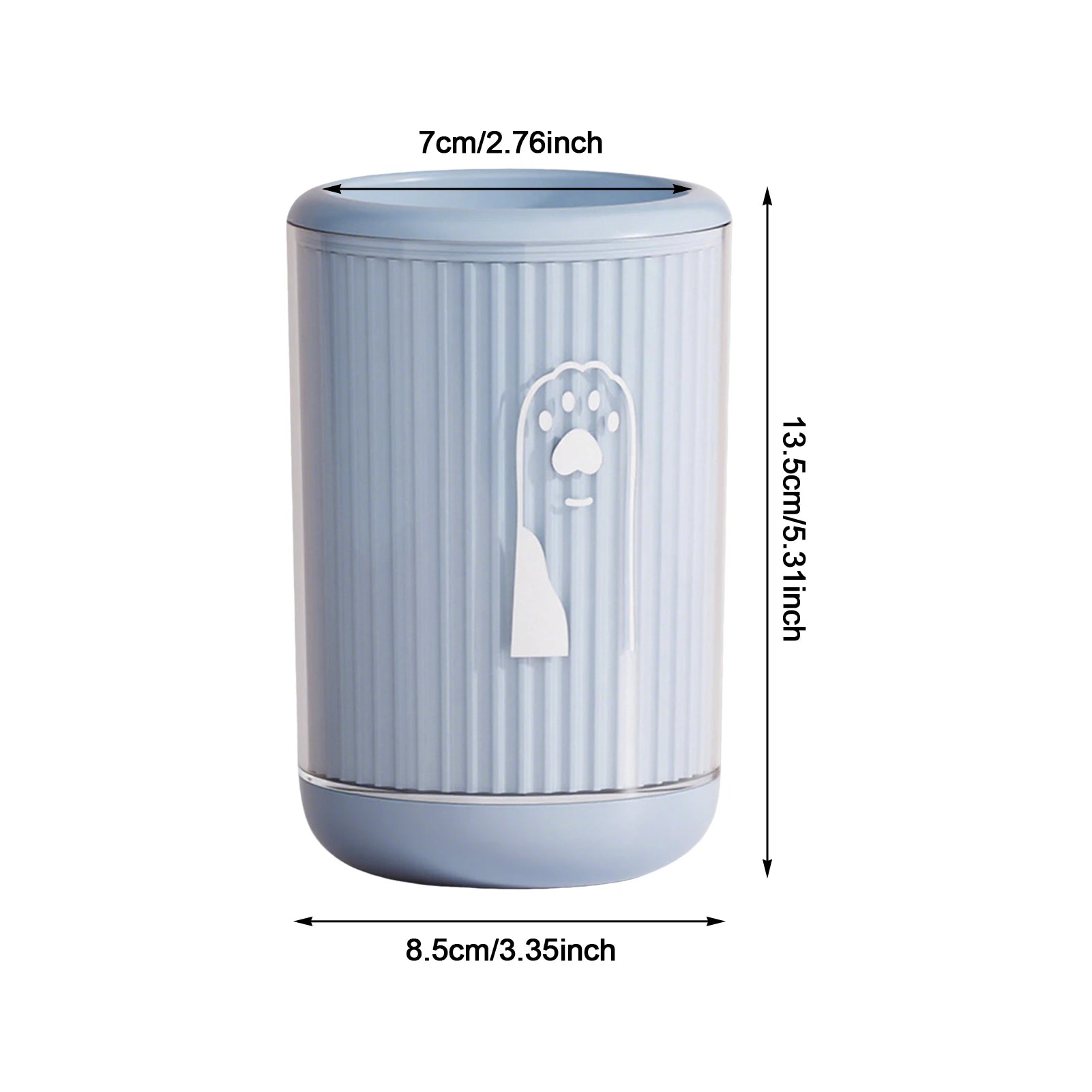 Showlu Smart General Pet Paw Cleaner Cup showing a hand rinsing a dog's paw in a portable, easy-to-use paw cleaning cup.