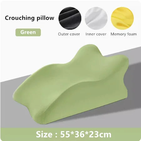 Showlu Memory Foam Prone Sleeping Pillow featuring ergonomic design and supportive bedding cushion for comfortable sleep.