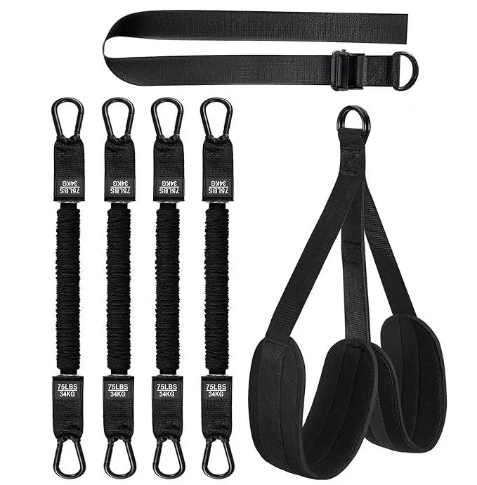 Showlu Pull Up Assistance Bands Set for strength training, featuring colorful workout straps for resistance exercises.