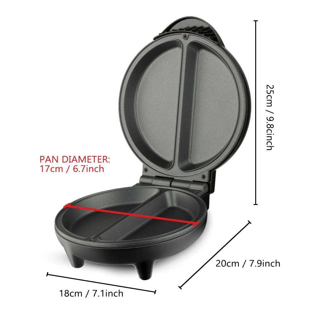 Showlu Smart Electric Crepe and Pizza Maker with 850W power, non-stick surface, perfect for making crepes and pizzas at home.