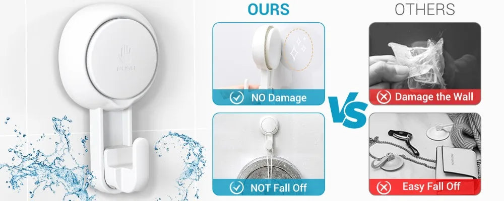 Wall mounted storage hooks by Showlu Smart General, sturdy metal hooks for organizing and hanging items on walls.