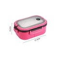 Showlu Fashion 1200ML two-layer bento lunch box with spoon and fork, leakproof food container for kids, office, and camping use.