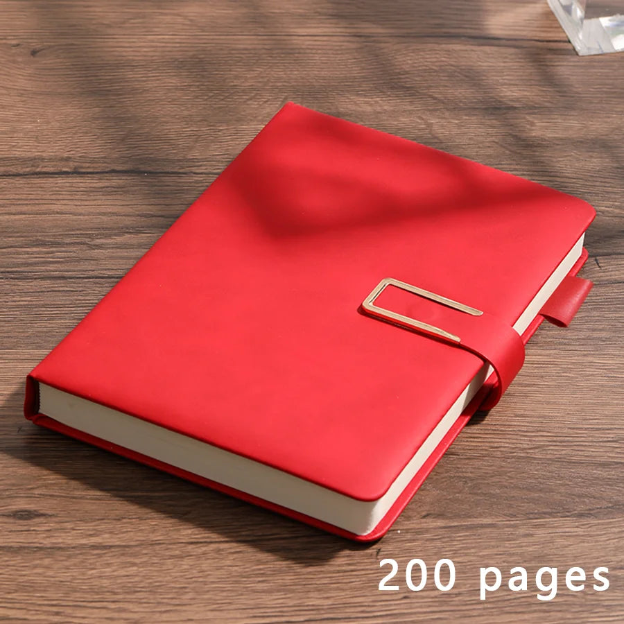 Showlu personalized vintage A5 leather notebook with soft cover, featuring a classic journal design and customizable cover.