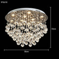 Luxury Water Drop Crystal Ceiling Lamp Modern Round Flush Mount LED Chandelier For Villa Closet Dining Room Home Lighting