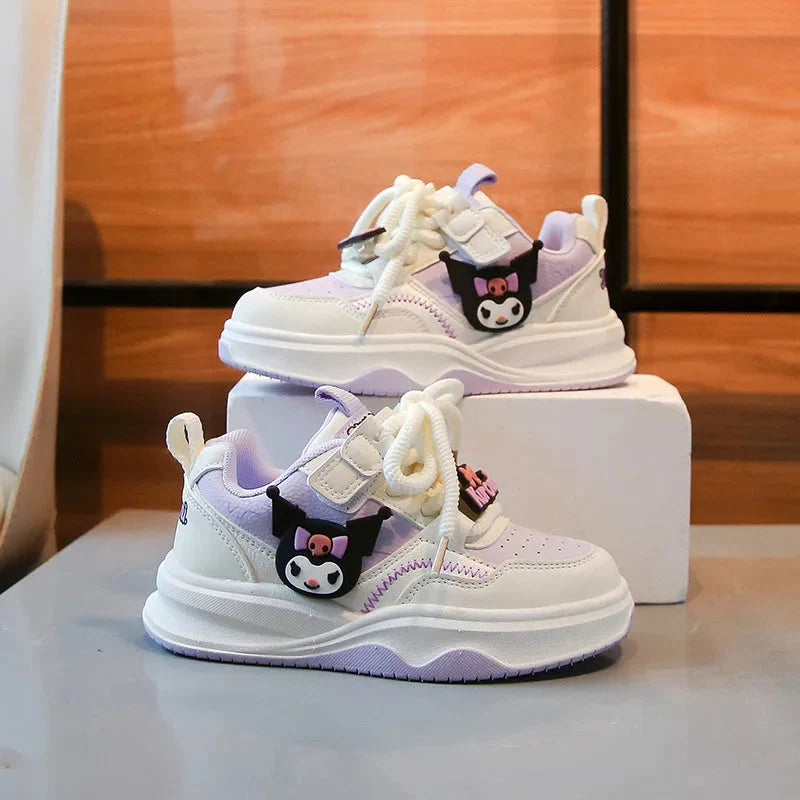 Miniso Melody & Kuromi girls' cartoon sneakers by SHOWLU FASHION STORE, featuring colorful anti-slip board shoes with playful character designs.