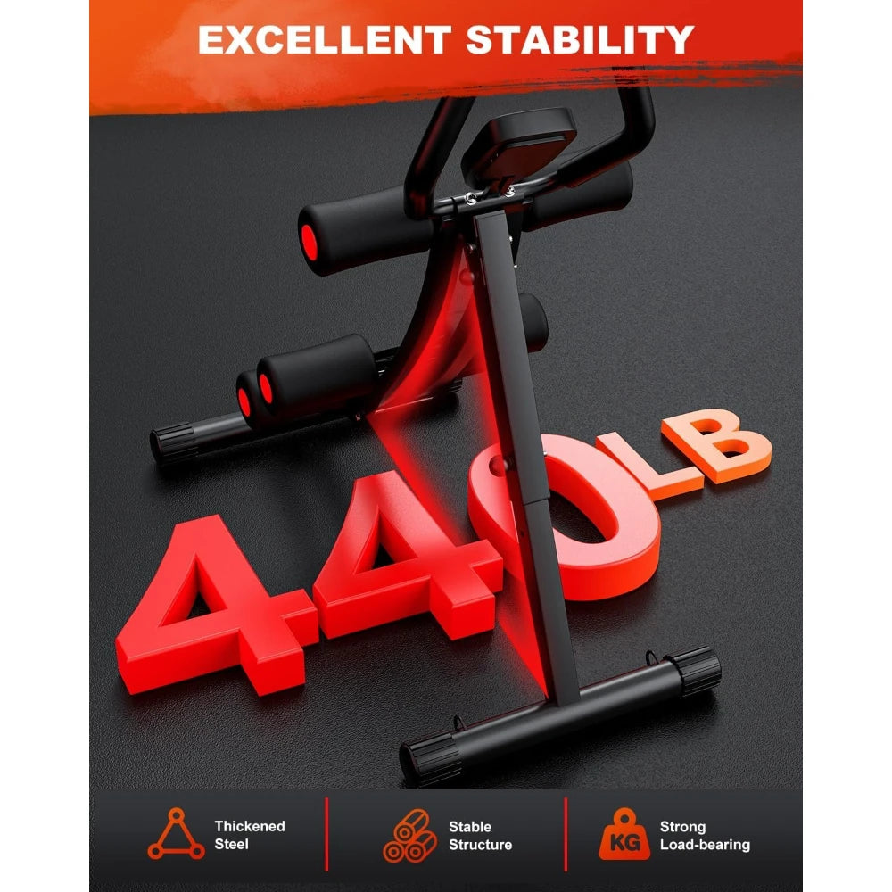 Showlu Adjustable Ab Machine for strength training, featuring compact crunch equipment for effective home workout routines