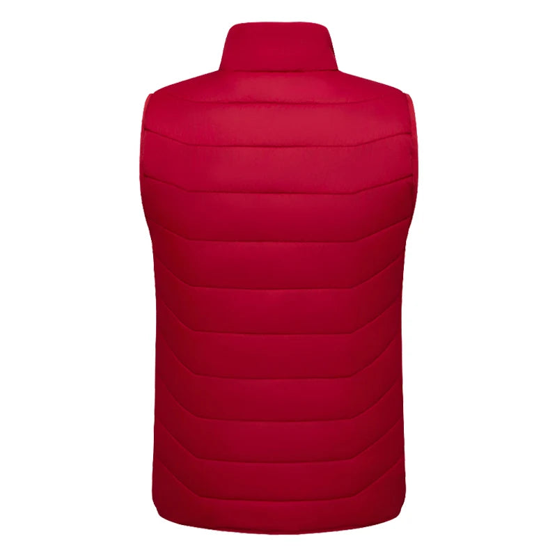 Men's heated winter vest jacket by Showlu Smart General featuring a sleek design and built-in heating elements for warmth.