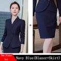 Novelty Blazers Suits Spring Long Sleeve Formal Professional Business Work Wear Suits with Skirt and Tops OL Styles Career Set