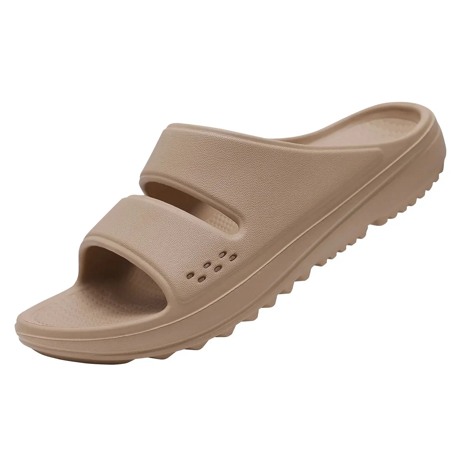 Comwarm thick sole flip flops for women with soft EVA yoga mat-inspired beach sandals featuring cushioned support and casual style.