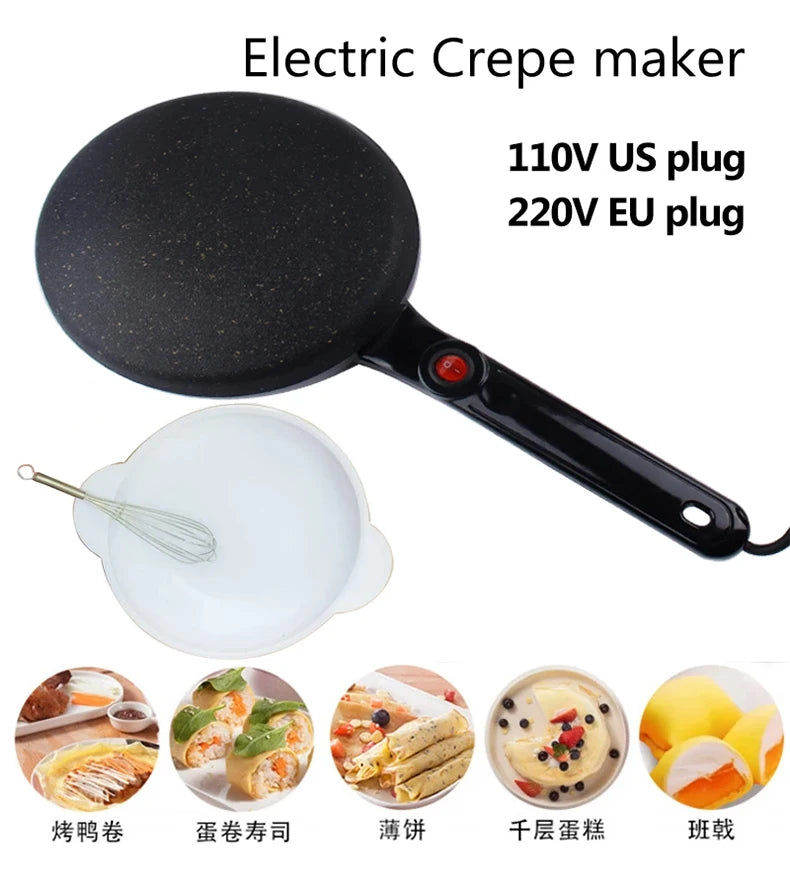 Showlu Smart General electric pancake maker with non-stick surface and adjustable temperature controls, ready to cook pancakes.