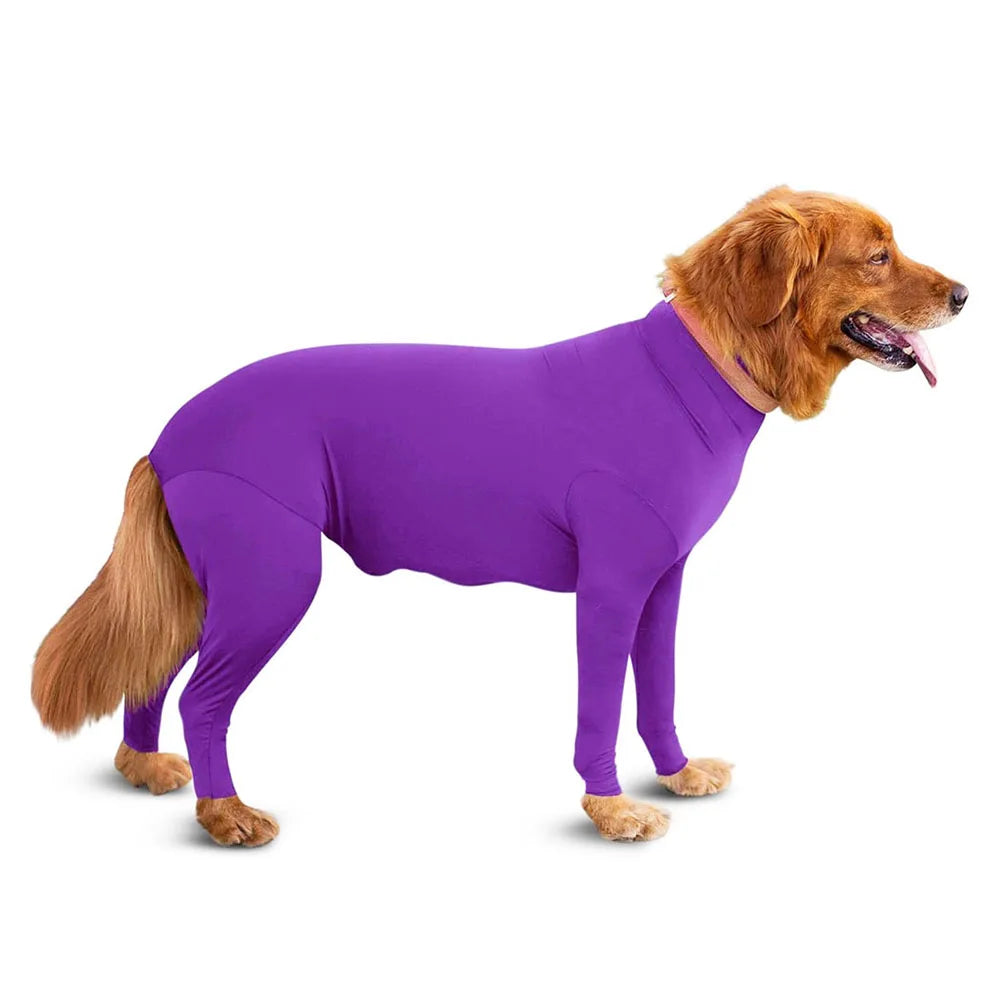 Showlu Dog Pajamas calming anxiety onesie and recovery suit, soft fabric, fits small dogs, designed for comfort and stress relief.