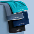 Showlu Men's Ice Silk Boxer Shorts in a 4-pack, breathable and comfortable underwear in assorted colors, available in L to 6XL sizes.