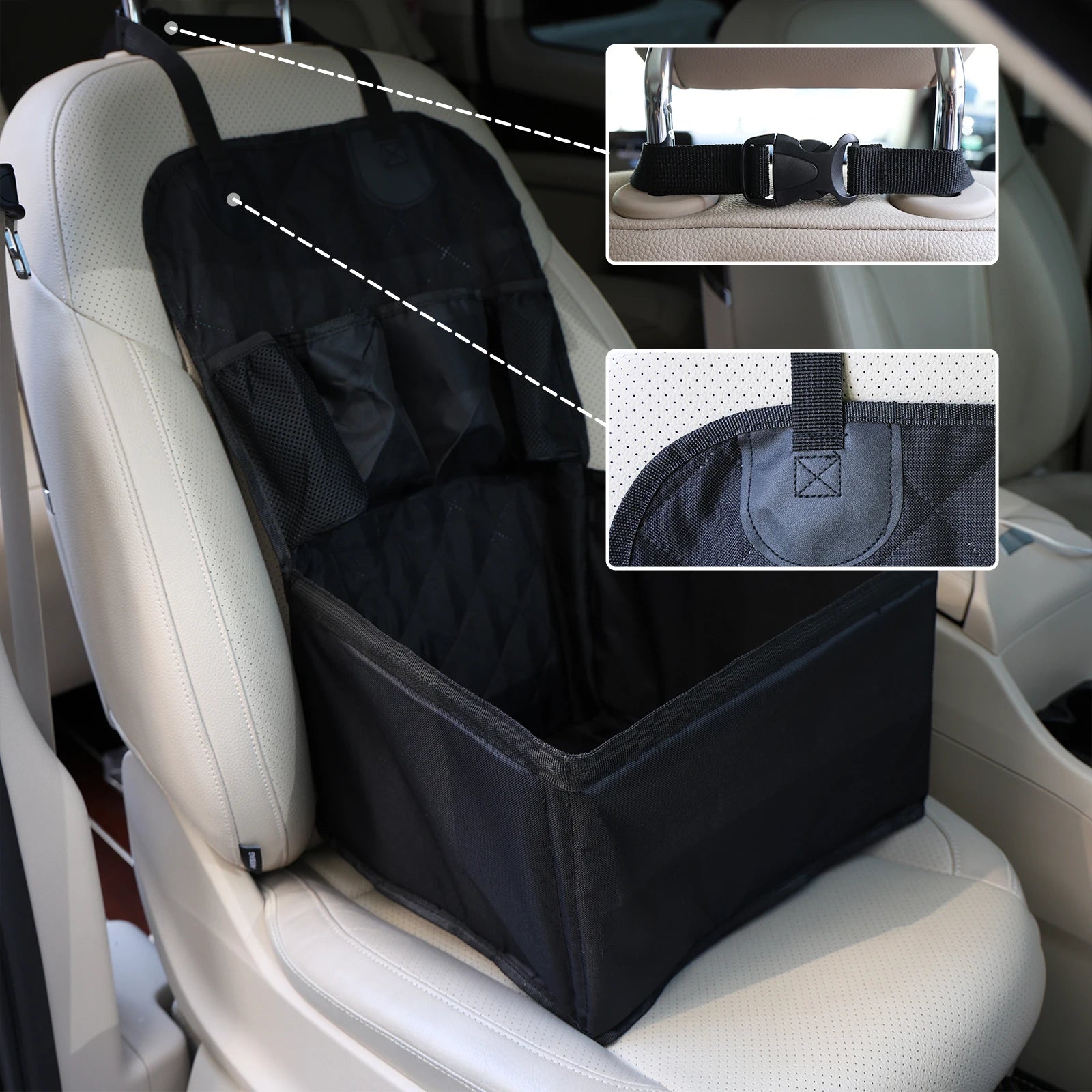 Showlu Fashion Store PaiPaitek Oxford cloth dog car seat mat on front passenger seat, washable, durable pet travel cover