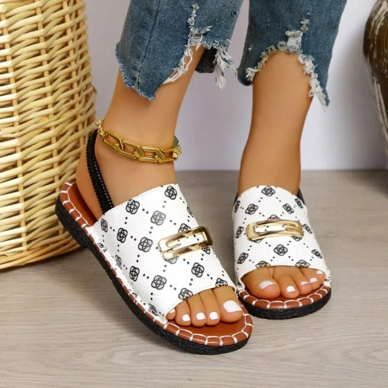 HKDQ Women's casual beach sandals by SHOWLU FASHION STORE, flat open-toe summer shoes with anti-slip soles for comfortable beach wear.