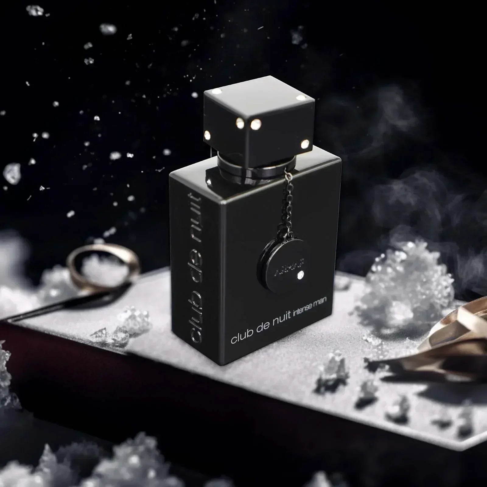 Baldauren Night Club Wild Black Edition men's perfume EDT spray, 105ml, featuring sleek black bottle and modern design.