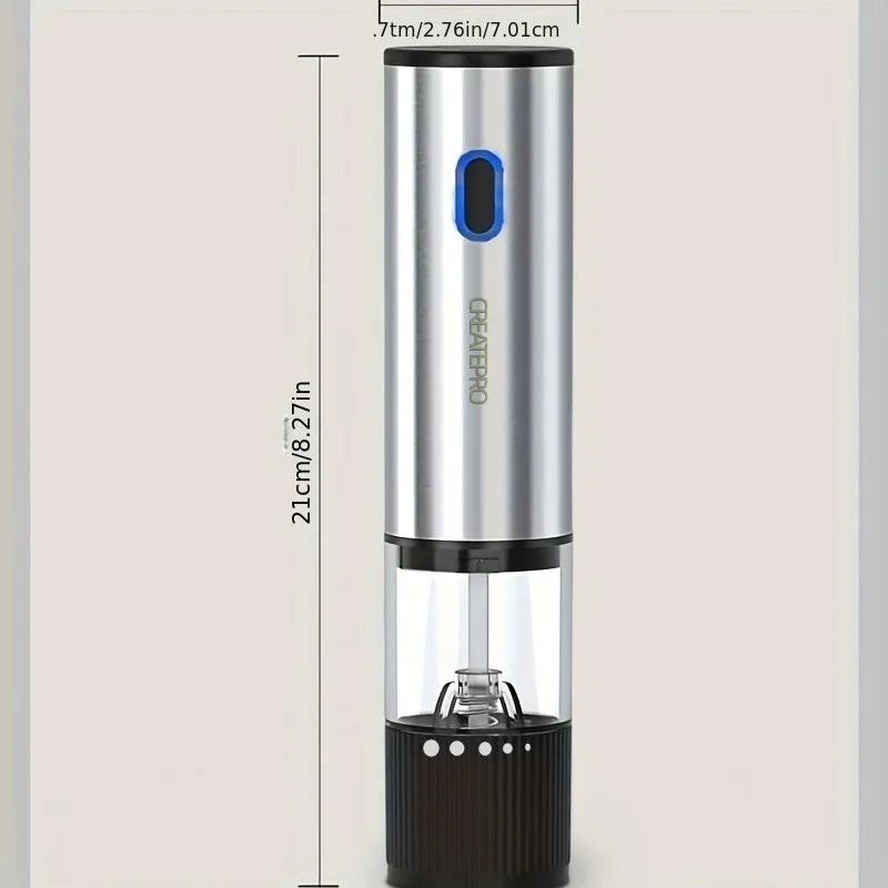 Showlu Smart Electric Salt and Pepper Grinder with ceramic grinding mechanisms for fresh seasoning.