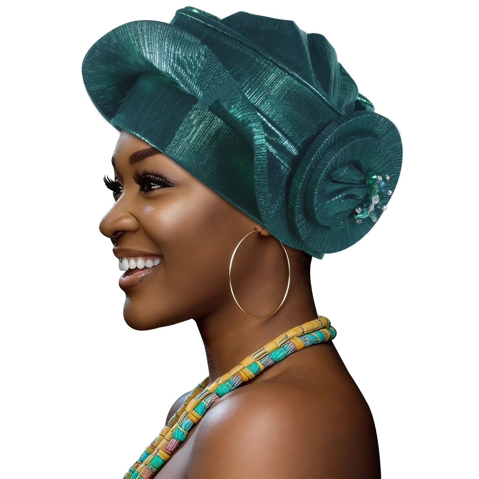 Effortless Nigerian headtie for every occasion, Showlu Smart General 2026 Auto Gele style with intricate fabric details