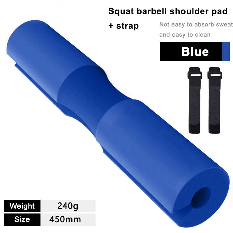 Thickened non-slip barbell shoulder pads for gym weightlifting, providing neck support and protection during strength workouts.