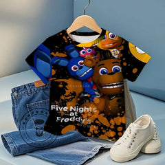 Fashion Clothing Kids 3D Five Night At Freddy Fnafs T-shirt Children Cartoon Tee Shirts T Shirt for Boys Sonic Clothes Girls Top