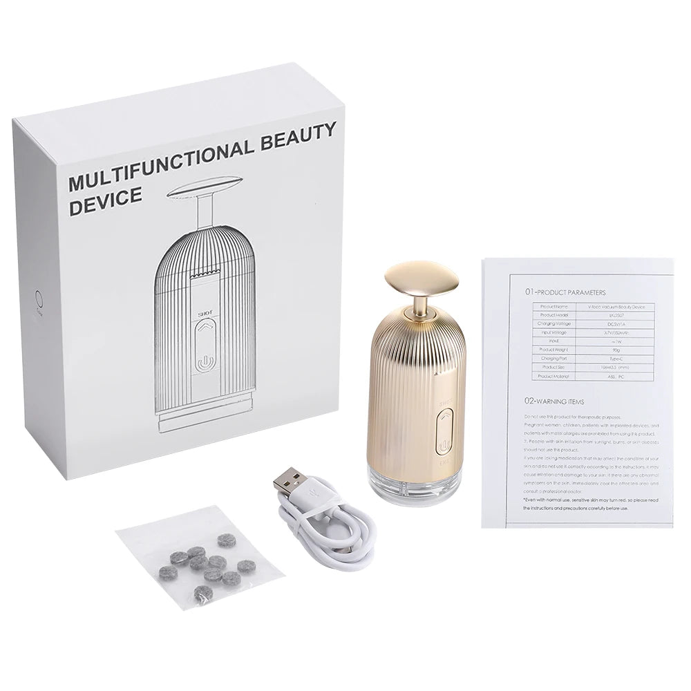 Showlu Fashion Store Hailicare electric facial massager with vacuum face cupping and skin lifting features, shown in use on skin.
