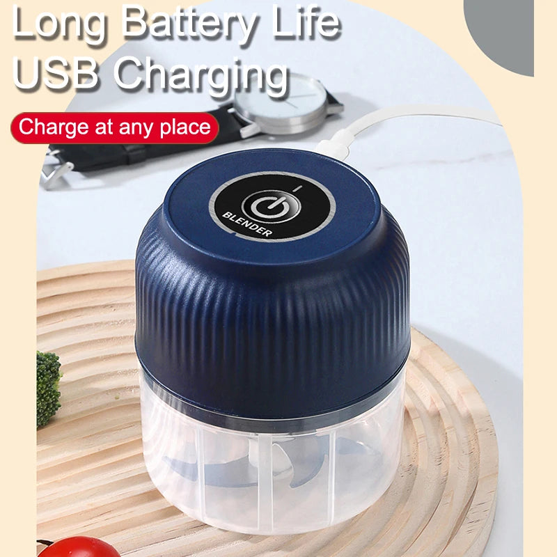 Showlu Smart General mini electric portable blender with 3 blades and 250ml cup for smoothies and blending on the go.