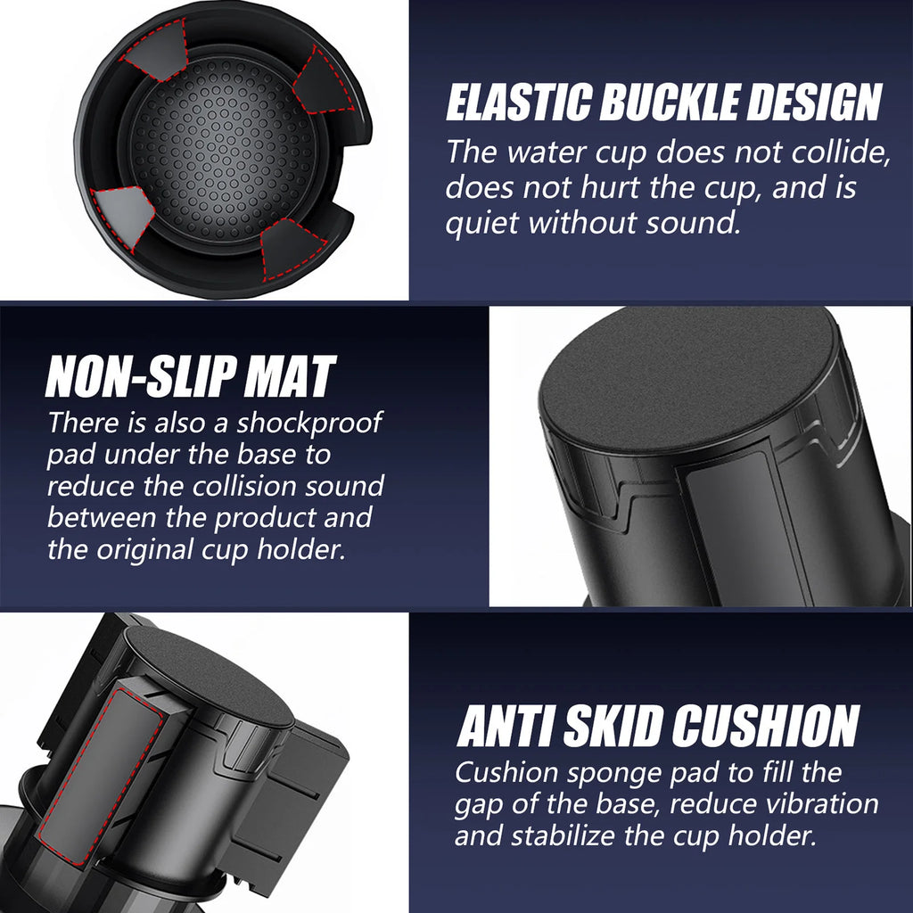 Showlu Smart General car cup holder expander fitting into vehicle cup holder, providing extra space for drinks and small items.