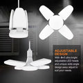 Showlu Smart foldable fan blade LED ceiling lamp with E27 socket, cold white light, modern design, and adjustable fan blades.