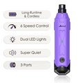 Showlu Fashion Store 6-speed rechargeable dog nail grinder with quiet electric motor and painless trimming for pets' paws.