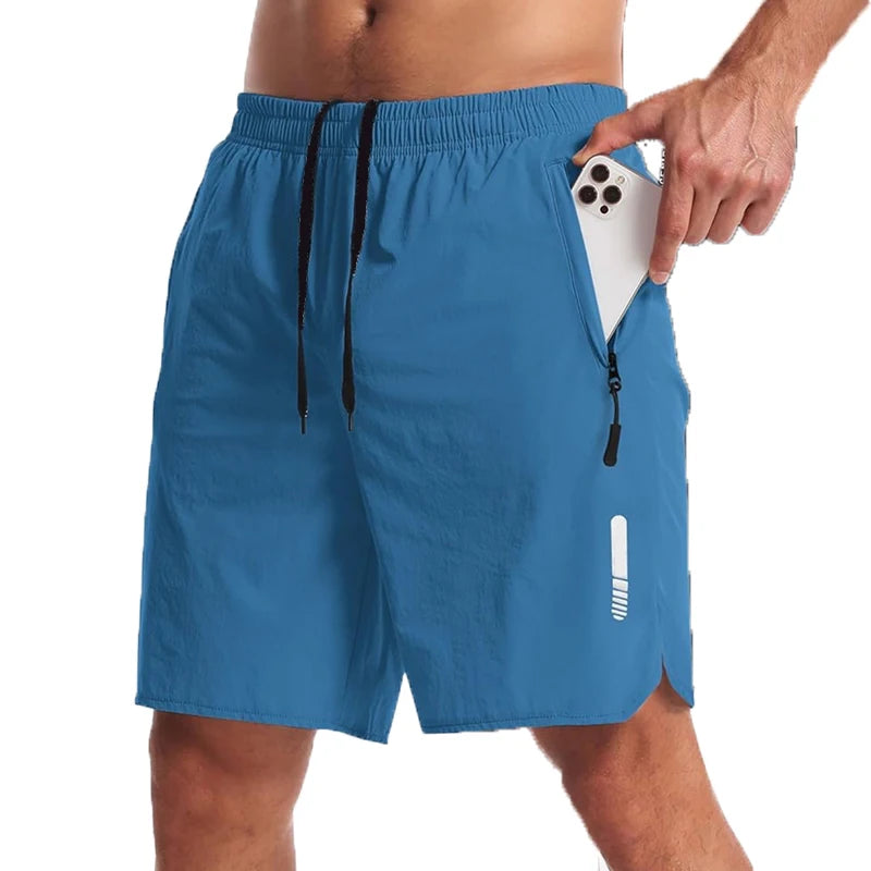 Men's sport shorts in lightweight fabric, ideal for running, gym, and beach activities from Showlu Fitnesswear.