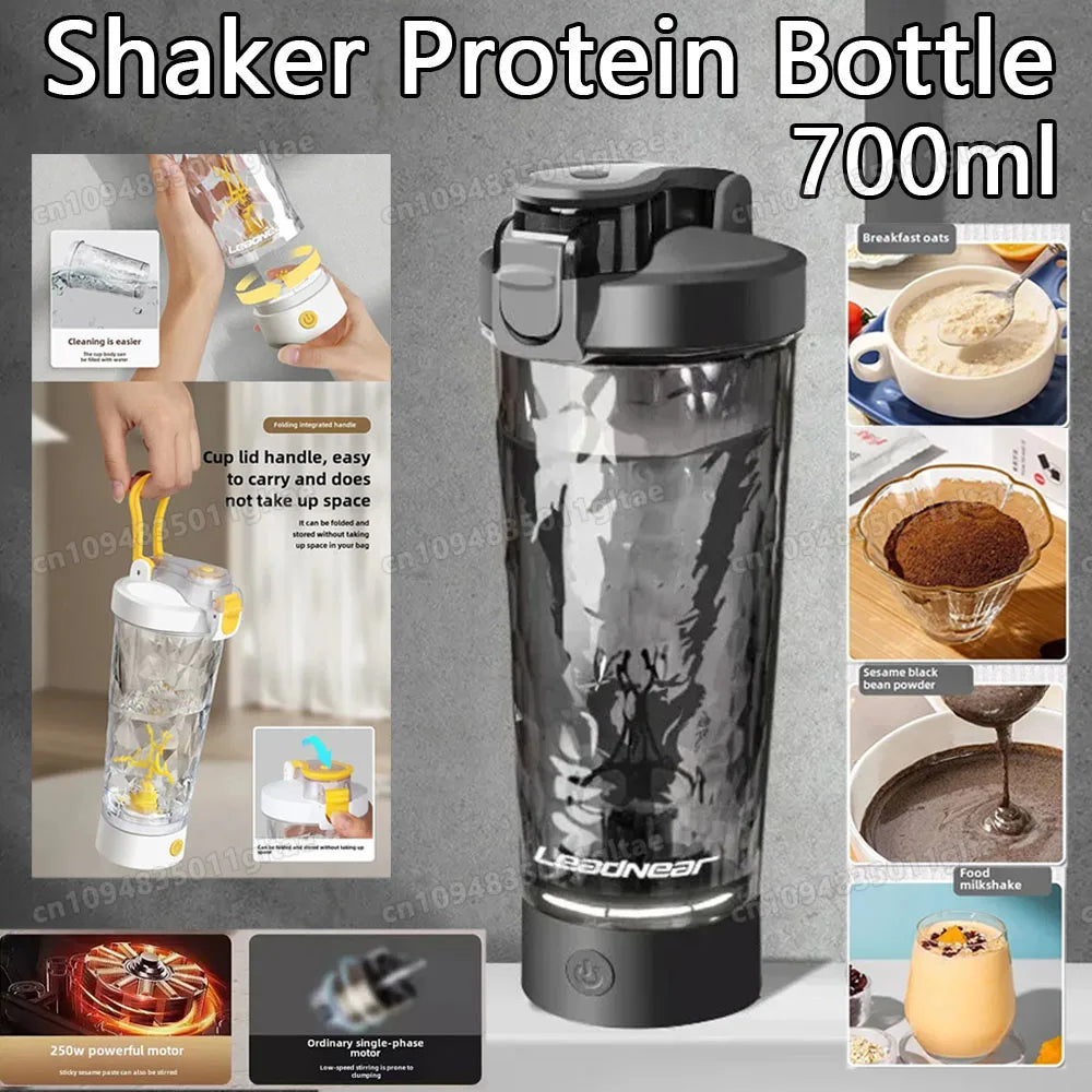Electric Automatic Protein Shaker Bottle and Portable Mixing Cup