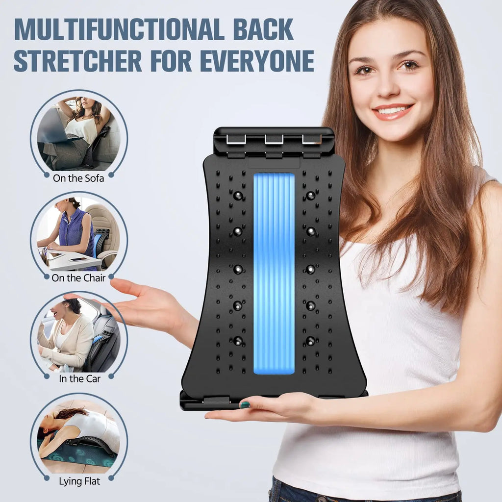 Back Stretcher for pain relief by SHOWLU FASHION STORE, multi-level back cracker device with ergonomic design for spinal relief.