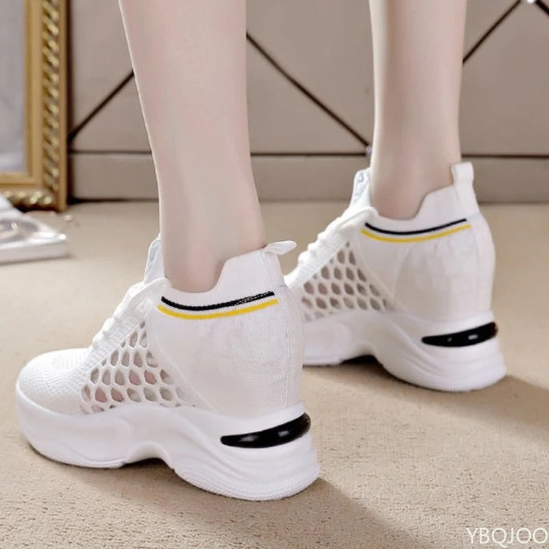 Showlu Fashion Store women's small size autumn shoes with thick soles, versatile casual height-increasing and comfortable dad shoe design.