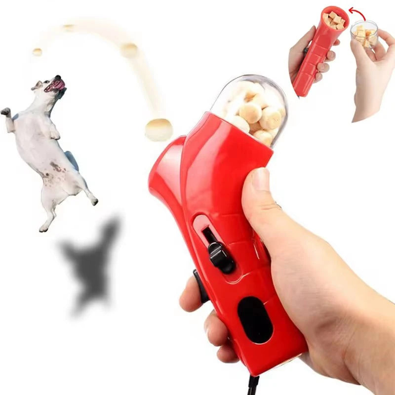 Showlu Smart General dog treat launcher with interactive design, featuring a compact plastic body and adjustable launching mechanism.