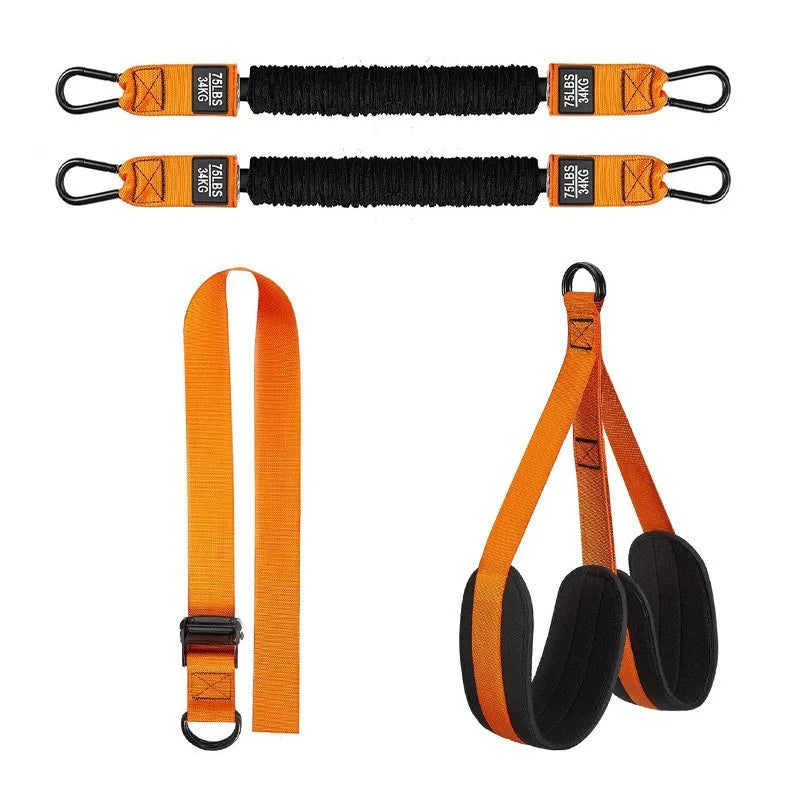 Showlu Pull Up Assistance Bands set with multiple strength training workout straps for fitness and exercise routines.