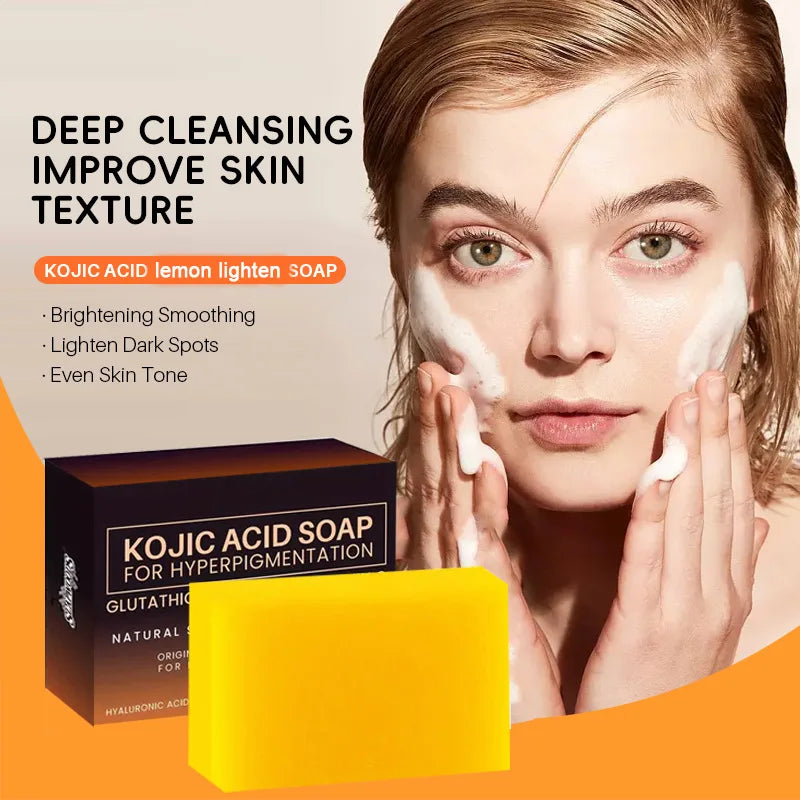100g Kojic Acid Soap by Showlu Fashion Store, glutathione and papaya face cleanser and makeup remover bar.