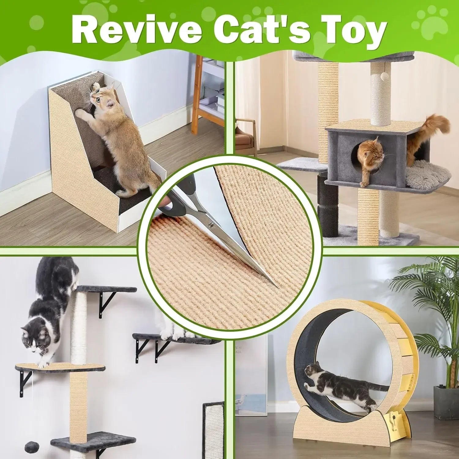 Showlu Smart General mini cat scratching post with sisal surface for cats to scratch and play.