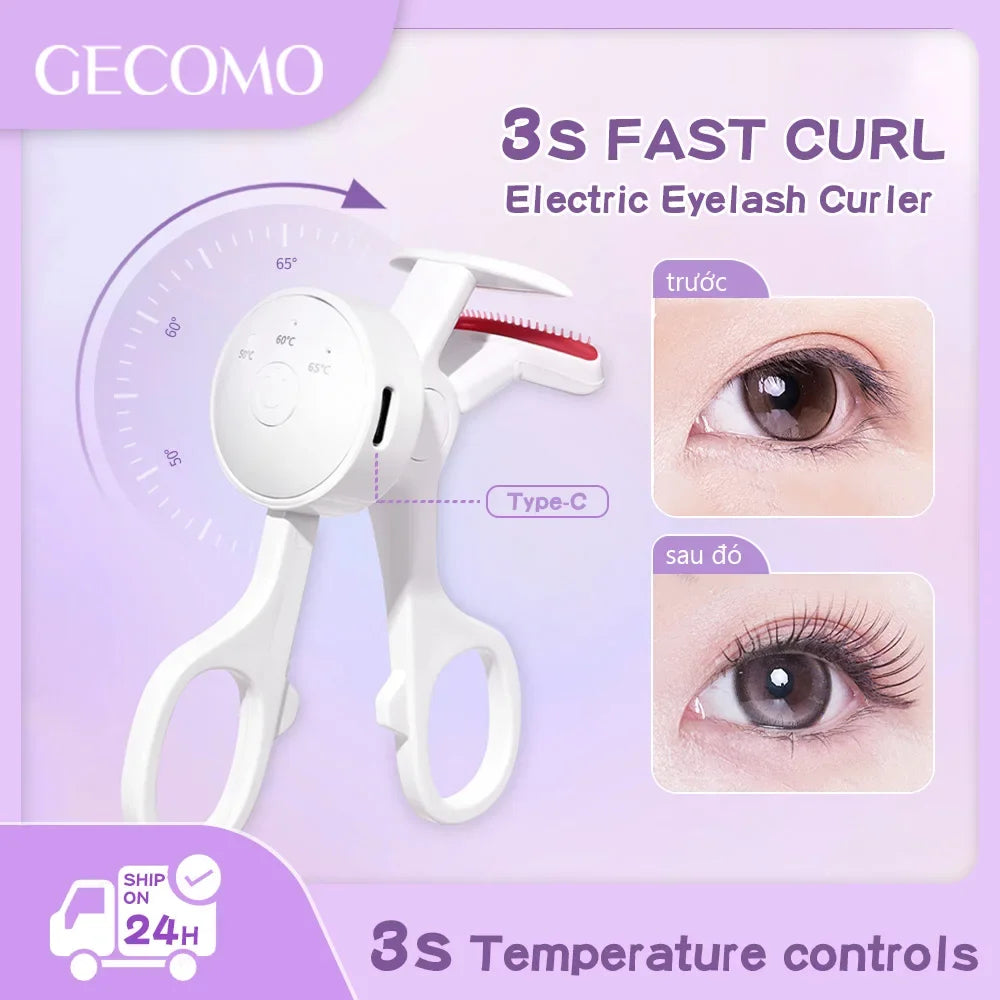 Showlu Smart General heated eyelash curler with ergonomic handle and digital temperature control for perfect lash curling.