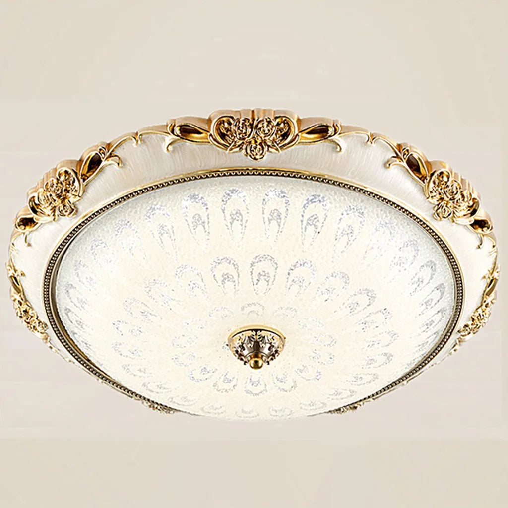 Modern round LED ceiling light with gold glass surface mount, sleek design by Showlu Fashion Store