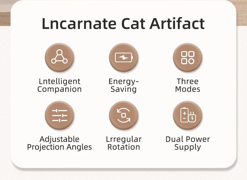 Showlu Smart General ROJECO automatic cat laser toy with spinning laser beam, designed to entertain and stimulate cats.
