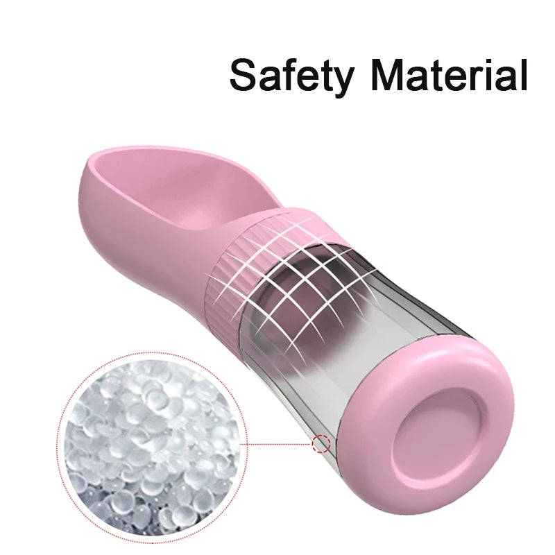 Showlu Smart General pet portable water bottle with built-in drinking bowl for on-the-go hydration for dogs and cats.