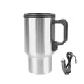 Camping Travel Kettle Electric Heating Car Kettle Stainless Steel Water Coffee Milk Thermal Mug Vehicle Heating Cup 12V 450ml