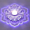Showlu 9W LED crystal petal ceiling light featuring modern acrylic pendant design, ideal for contemporary interior lighting.