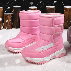 2025 Winter Children Boots Princess Elegant Girls Shoes Water Proof Girl Boy Snow Boots Kids Warm High Quality Plush Boots