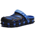 Breathable EVA aqua shoes for men by Wenjie Brother, perfect for summer beach activities, in blue with slip-on design.