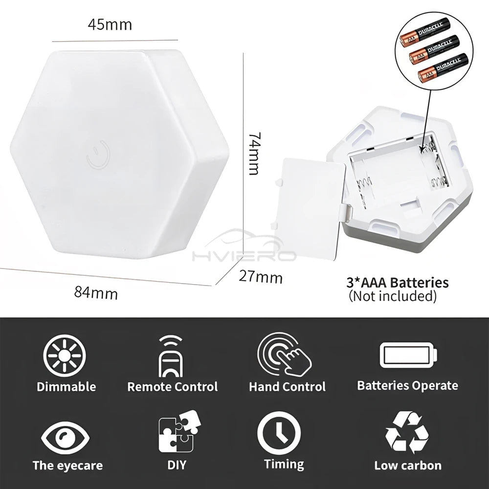 Showlu Smart General LED Touch Wall Tiles with illuminated touch controls and sleek modern design for stylish interior lighting.